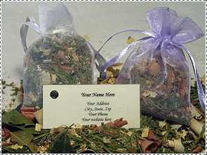 sachets, pine cones, redwood crosses